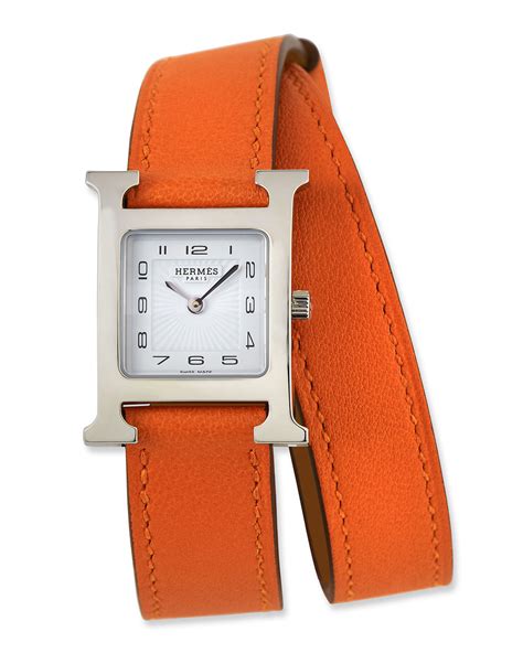 hermes mens watch orange strap|Hermes watch strap 14mm.